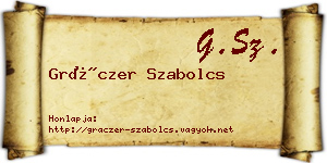 Gráczer Szabolcs névjegykártya